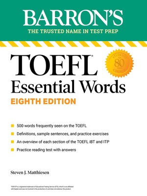 cover image of TOEFL Essential Words